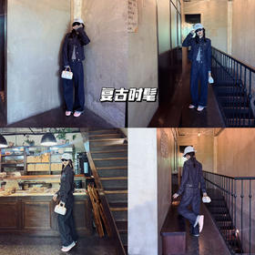 新品上身 |🍝🍖🍟牛仔套装+棒球帽，复古潮流，街头最酷的崽！