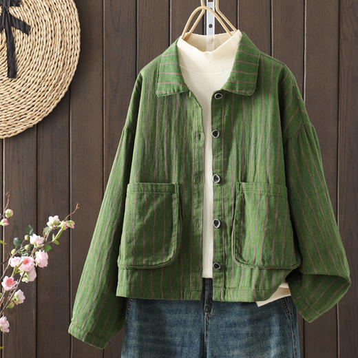 2025秋季新款时尚百搭外套女宽松休闲气质减龄夹克大口袋开衫上衣 商品图2