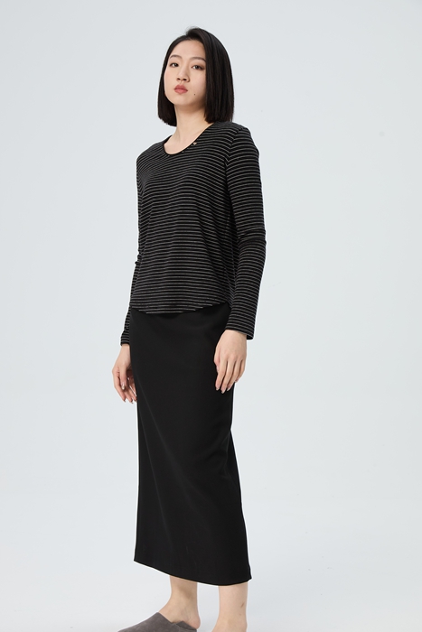 水淼2026春新款高弹百搭气质显瘦U领高弹打底衫1786