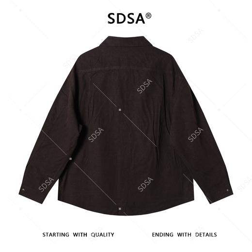 C002SDSA男士秋冬新款痞帅男装极简风纯色长袖翻领衬衫宽松百搭衬衣 商品图4