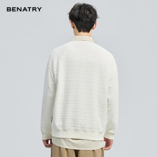 2025秋季新品肌理面料圆领卫衣ECF324005 商品图3