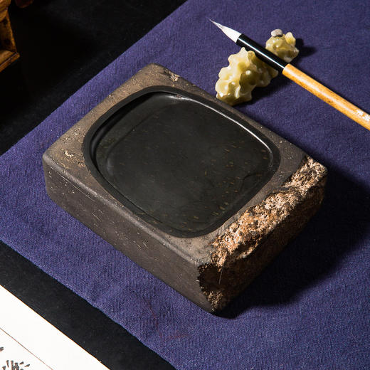 北齐古邺城出“北齐年号”古砖制砚（砚堂镶嵌金星歙石） 商品图7