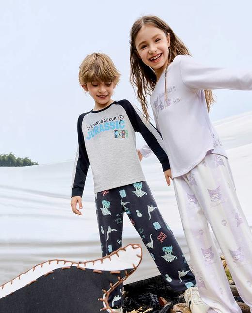 【云粉节】8楼爱慕儿童Aimer Kids男孩奶皮探秘侏罗纪长睡裤AK242J491，吊牌价329元 商品图4