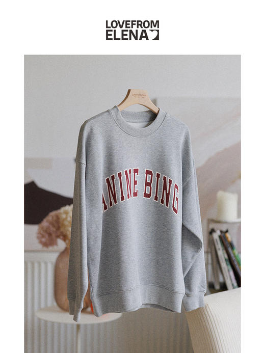 *美牌ANINE BING代工厂升级款 字母印花卫衣 商品图0