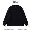 SDSA男士秋冬新款痞帅男装简约纯色金属装饰圆领卫衣百搭宽松上衣 商品缩略图5