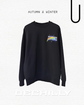 534364331彩虹字母圆领卫衣