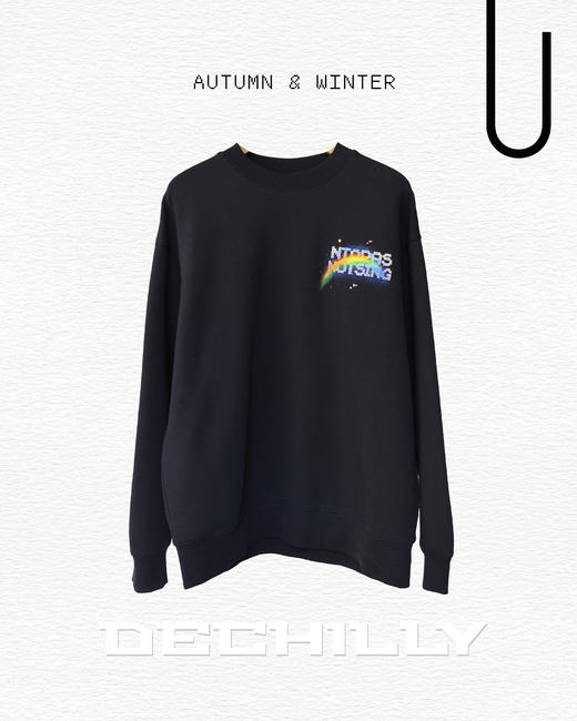 534364331彩虹字母圆领卫衣 商品图0