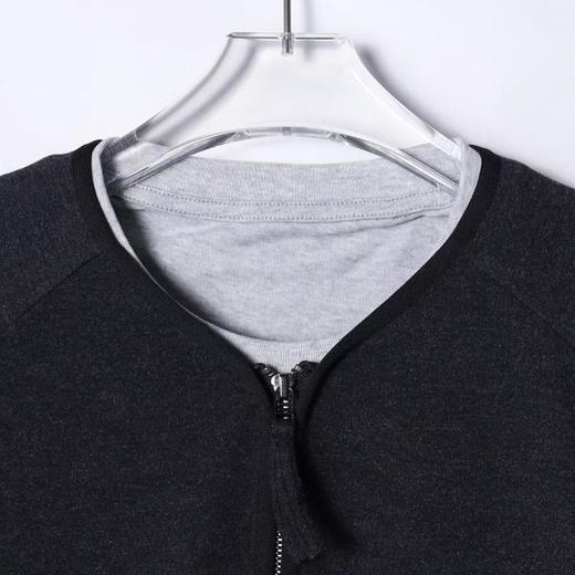 3075SDSA男士秋冬新款痞帅男装韩版简约撞色半拉链圆领假两件卫衣时尚 商品图2