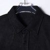 6354SDSA男士秋冬新款痞帅男装极简风绒面纯色翻领长袖衬衫复古百搭 商品缩略图2