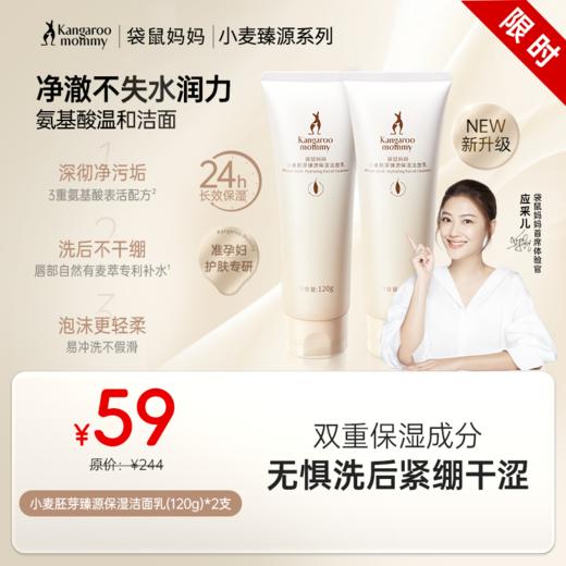 【保湿洁颜】深彻净污垢 双重保湿成分 洗后不干绷 小麦胚芽臻源保湿洁面乳120g 商品图0