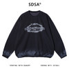 3005SDSA男士秋冬新款痞帅男装美式扎染字母印花圆领卫衣高街套头上衣 商品缩略图1