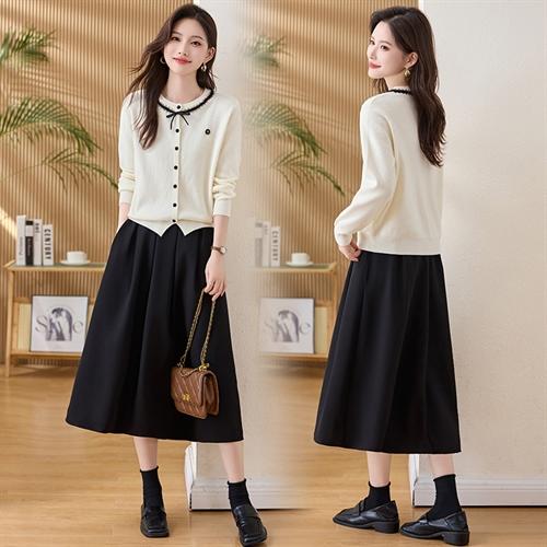 针织衫半身裙两件套，时尚气质洋气减龄穿搭套装连衣裙HR-XBL8501 商品图2