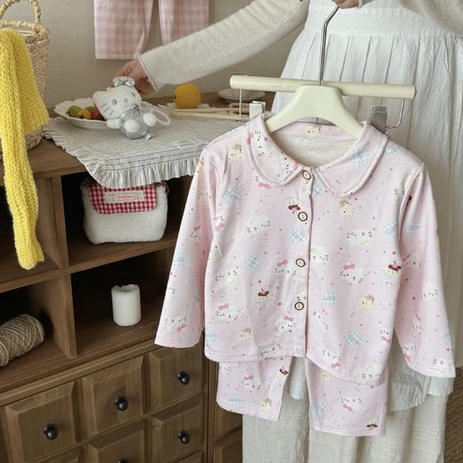 【YW】无忧购儿童秋冬睡衣男女童卡通长袖套装中大童家居服宝宝翻领开衫两件套（截单后3-5天发货) 商品图5