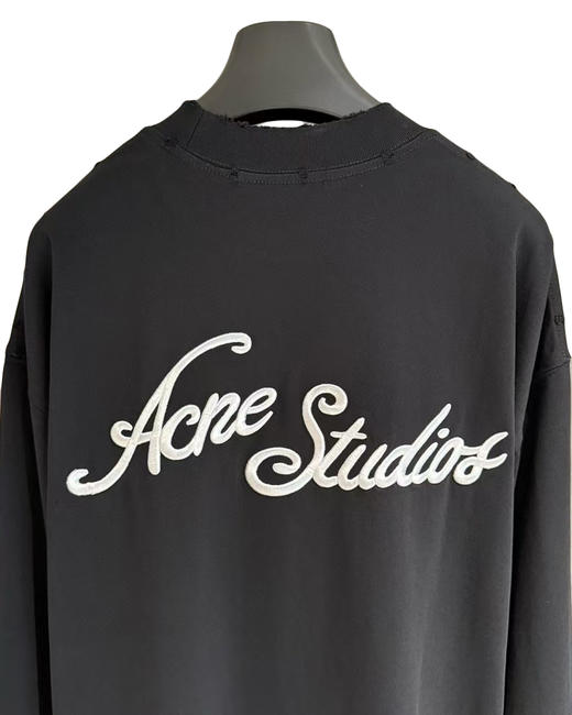 中性款刺绣破损长袖T恤001 商品图2