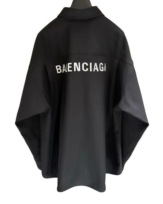 中性款廓型刺绣长袖衬衫B00 商品图1