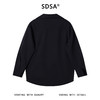SDSA男士秋冬新款痞帅男装潮牌纯色拼接翻领长袖T恤百搭时尚上衣 商品缩略图5