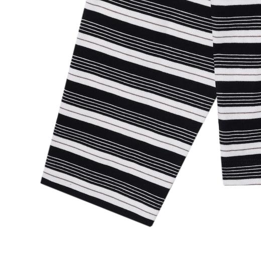 SDSA秋冬新款痞帅男装韩版街头撞色条纹倒三角圆领长袖T恤百搭 商品图3