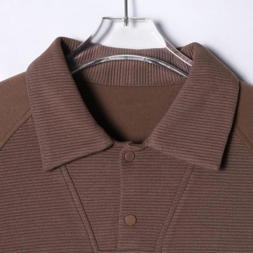 SDSA男士秋冬新款痞帅男装美式复古拼接按扣翻领卫衣时尚宽松上衣 商品图1