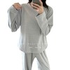 【幸福睡衣】带胸垫秋冬新款睡衣套装长袖宽松圆领套头显瘦家居服女家居服 商品缩略图4