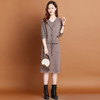 DZX-5830两件套连衣裙女秋冬2025新款休闲连帽针织毛衣裙秋季显瘦套装裙子 商品缩略图0