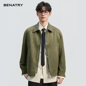 2025秋季麂皮绒翻领茄克外套ECF300002