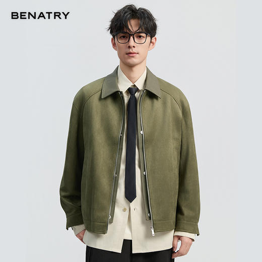 2025秋季麂皮绒翻领茄克外套ECF300002 商品图0