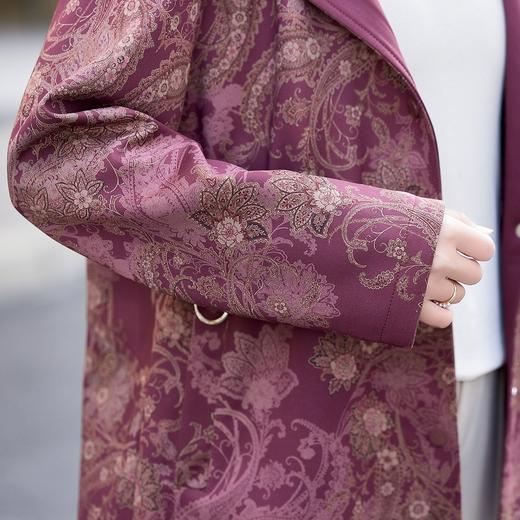 WE250162025新款妈妈装休闲加肥加大风衣时尚洋气中老年春秋连帽夹克外套 商品图2