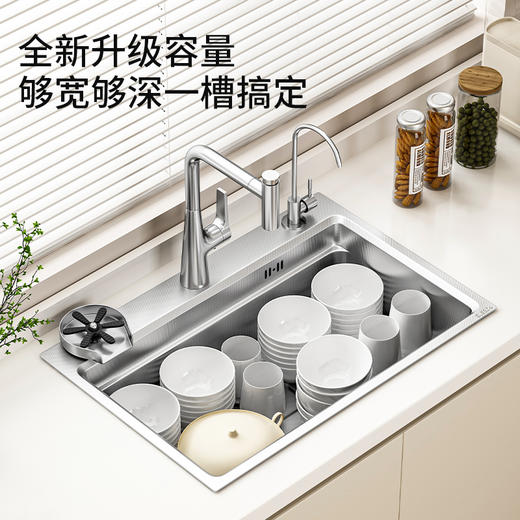 帝王洁具304不锈钢3D小米粒大单槽OH67016水槽 商品图3