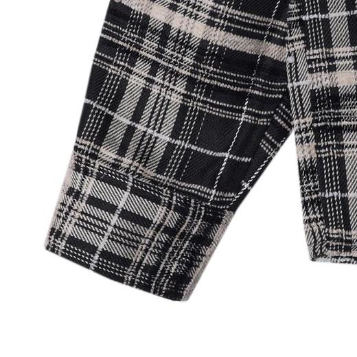 6503SDSA男士秋冬新款痞帅男装美式复古撞色格纹翻领长袖T恤时尚衬衣 商品图3