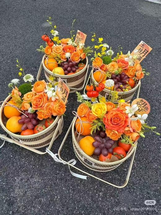 中秋节/双层手编手提花盒 商品图4