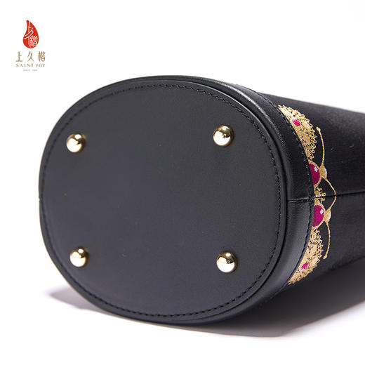 上久楷新中式国风宋锦腋下包 手提包 黑金蝴蝶BWS25A0201 商品图1