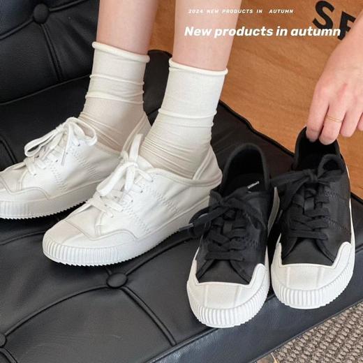 韩国PLAT BASE超软羊皮两穿小白鞋9901 商品图4