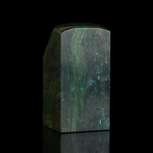 孤品017222孔雀绿斜头大方章-3.5*3.6*7.3cm 商品图1