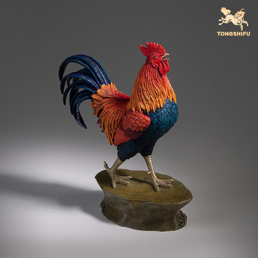 铜师傅《大吉大利》桌面客厅铜公鸡摆件 家居装饰工艺品 商品图4