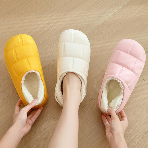 【39元2双】情侣花瓣棉拖鞋丨EVA防水鞋面 软弹有度 行走的“棉被” 商品图3