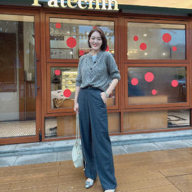 火桐hooton 邓肯花纱 大肚纱山羊绒纽扣开衫RP1037Y