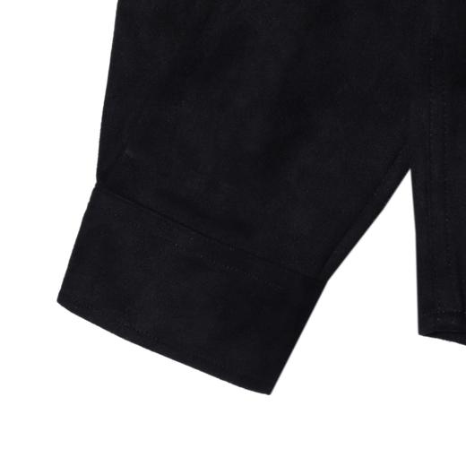 6354SDSA男士秋冬新款痞帅男装极简风绒面纯色翻领长袖衬衫复古百搭 商品图4