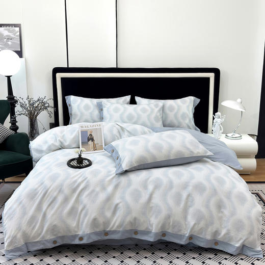 高档加厚全棉磨毛四件套纯棉100S被套床单高级感秋冬保暖床上用品G110500003 商品图3