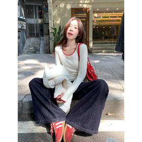 <曾小咸推荐> 韩系长袖T恤修身打底【预售款，预计3-15天发货】