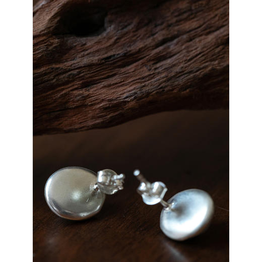 牧衣游 S925银禾田白玉耳环百搭气质 檬洮【不支持会员折】 商品图3