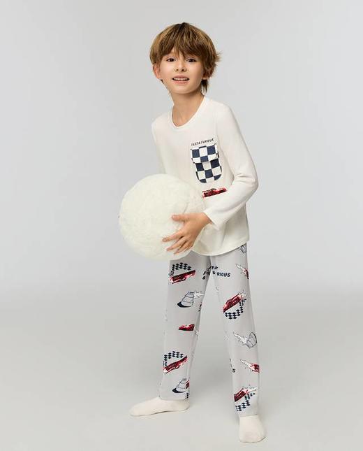 【云粉节】8楼爱慕儿童Aimer Kids男孩奶皮激情赛车套头长袖睡衣AK241J481，吊牌价329元 商品图3