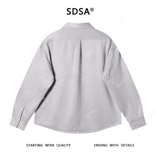 6354SDSA男士秋冬新款痞帅男装极简风绒面纯色翻领长袖衬衫复古百搭 商品图4