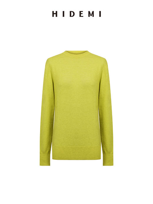 HIDEMI 进口美利奴羊毛柔软细腻纱线打底衫舒适叠穿圆领针织衫 商品图11