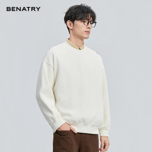 2025秋季新品肌理面料圆领卫衣ECF324004 商品图6