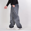 DRONKOO 2025 抽绳松紧腰前贴袋织带拉链做旧中厚工装长裤 商品缩略图2