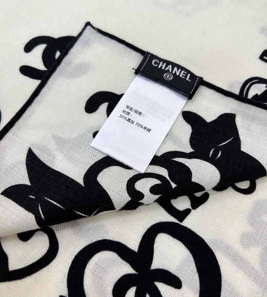 小香 山茶花羊毛蚕丝围巾方巾 商品图8