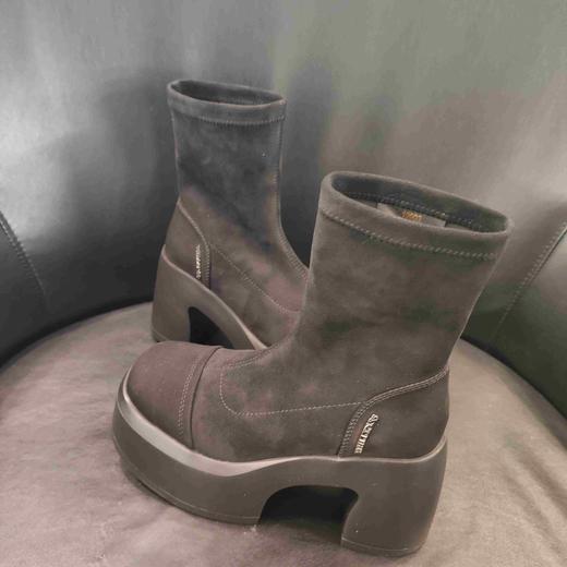 LFGJ凌介女鞋 19903 时尚简约弹力布短靴 商品图5