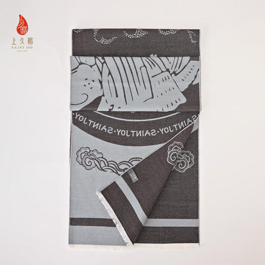 上久楷SAINTJOY/上久楷 丝毛长巾 云浪奔马 CJS23074 商品图0
