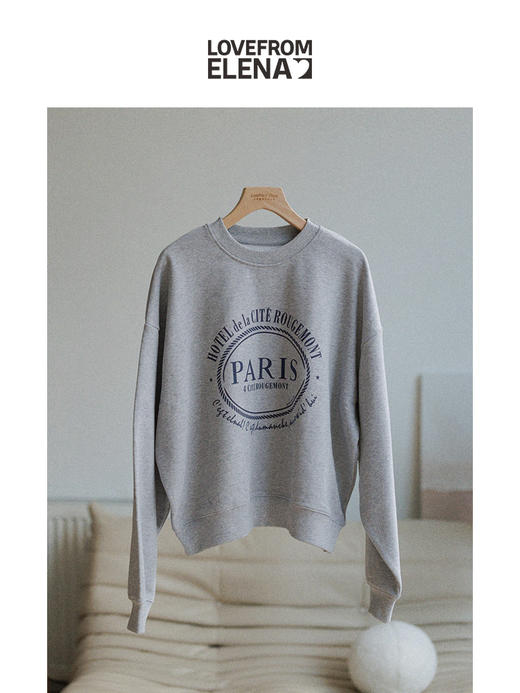 *韩牌ORE代工厂升级款 字母印花卫衣 商品图1