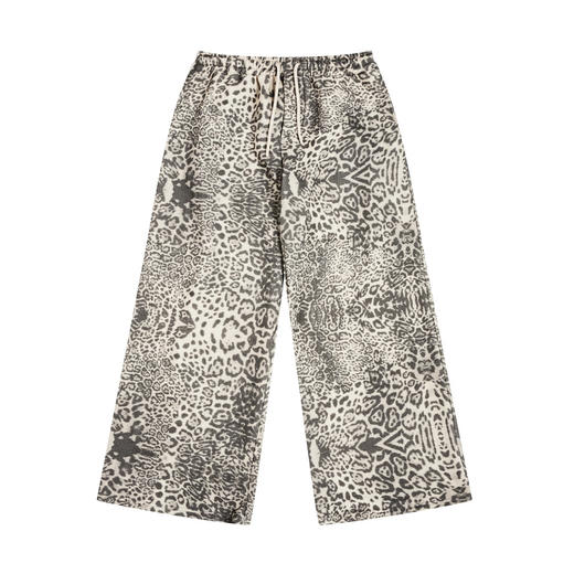 FDR官方店 豹纹弯刀直筒裤男女秋季抽绳裤收腰运动休闲裤子 商品图1